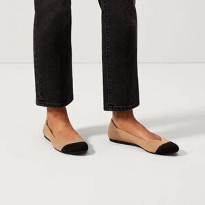 ROTHYS TOE CAP CAMEL FLATS. DISCONTINUED